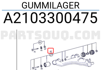 MERCEDES A2103300475 GUMMILAGER