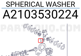 MERCEDES A2103530224 SPHERICAL WASHER