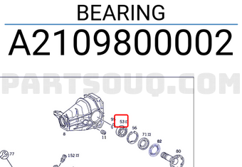 MERCEDES A2109800002 BEARING