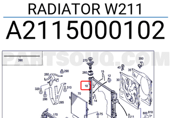 MERCEDES A2115000102 RADIATOR W211
