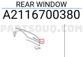 MERCEDES A2116700380 REAR WINDOW