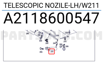 MERCEDES A2118600547 TELESCOPIC NOZILE-LH/W211