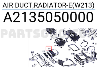 MERCEDES A2135050000 AIR DUCT,RADIATOR-E(W213)