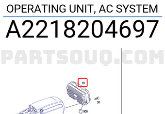MERCEDES A2218204697 OPERATING UNIT, AC SYSTEM