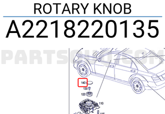 MERCEDES A2218220135 ROTARY KNOB