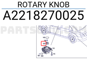 MERCEDES A2218270025 ROTARY KNOB