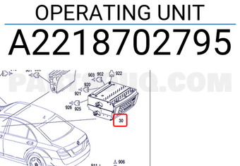 MERCEDES A2218702795 OPERATING UNIT
