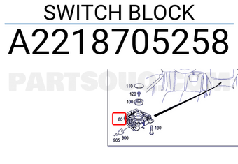 MERCEDES A2218705258 SWITCH BLOCK
