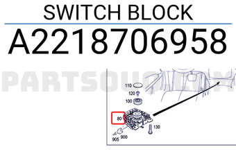 MERCEDES A2218706958 SWITCH BLOCK