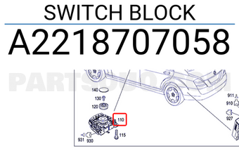 MERCEDES A2218707058 SWITCH BLOCK