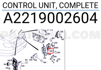MERCEDES A2219002604 CONTROL UNIT, COMPLETE