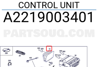 MERCEDES A2219003401 CONTROL UNIT