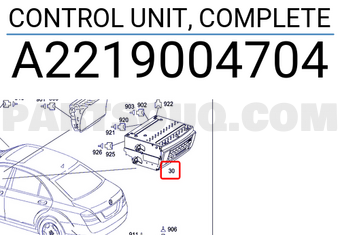 MERCEDES A2219004704 CONTROL UNIT, COMPLETE