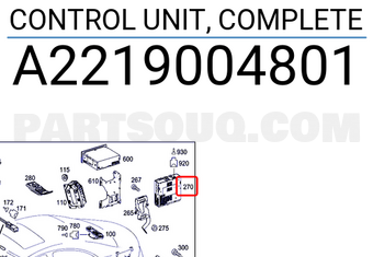 MERCEDES A2219004801 CONTROL UNIT, COMPLETE