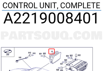 MERCEDES A2219008401 CONTROL UNIT, COMPLETE