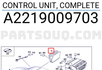 MERCEDES A2219009703 CONTROL UNIT, COMPLETE