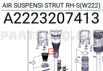MERCEDES A2223207413 AIR SUSPENSI STRUT RH-S(W222)