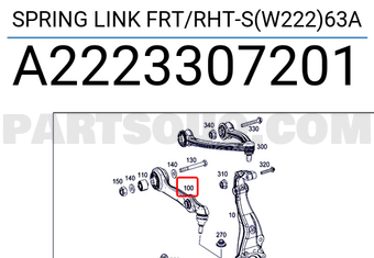 MERCEDES A2223307201 SPRING LINK FRT/RHT-S(W222)63A