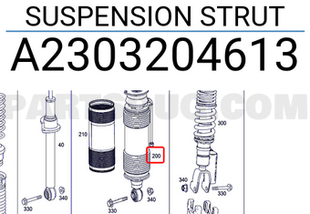 MERCEDES A2303204613 PUNTAL DE SUSPENSIÓN