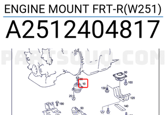 MERCEDES A2512404817 حامل المحرك الأمامي-R(W251)