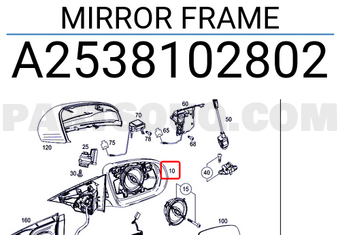 MERCEDES A2538102802 SPIEGELRAHMEN