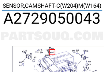 MERCEDES A2729050043 SENSOR,CAMSHAFT-C(W204)M(W164)