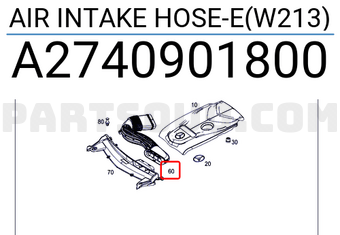 MERCEDES A2740901800 AIR INTAKE HOSE-E(W213)