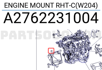 MERCEDES A2762231004 حامل المحرك الأمامي الأيمن-C(W204)