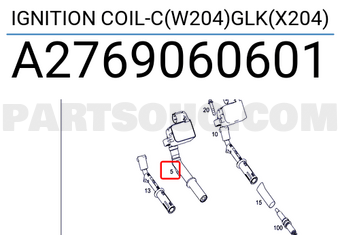MERCEDES A2769060601 IGNITION COIL-C(W204)GLK(X204)