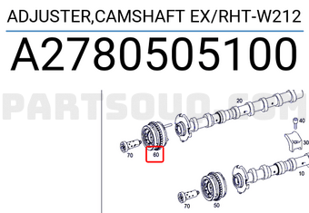 MERCEDES A2780505100 NOCKENWELLENVERSTELLER, AUSLASS/RECHTS-W212