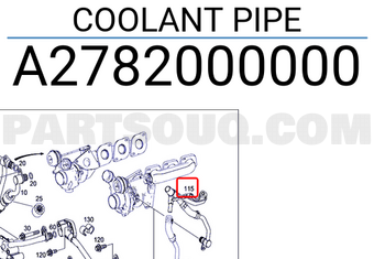 MERCEDES A2782000000 TUBO DE REFRIGERANTE