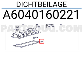 MERCEDES A6040160221 DICHTBEILAGE