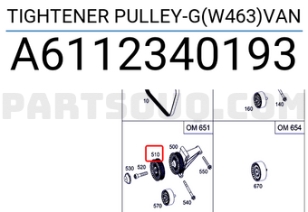 MERCEDES A6112340193 SPANNROLLE-G(W463) VAN