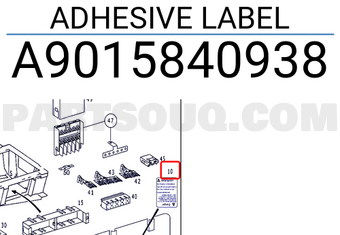 MERCEDES A9015840938 ADHESIVE LABEL