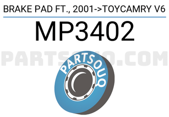 MINTYE MP3402 BREMSBELÄGE VORNE, 2001->TOYCAMRY V6