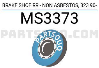 MINTYE MS3373 BRAKE SHOE RR - NON ASBESTOS, 323 90-