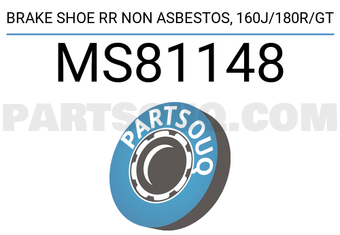 MINTYE MS81148 BRAKE SHOE RR NON ASBESTOS, 160J/180R/GT