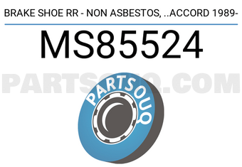 MINTYE MS85524 BRAKE SHOE RR - NON ASBESTOS, ..ACCORD 1989-