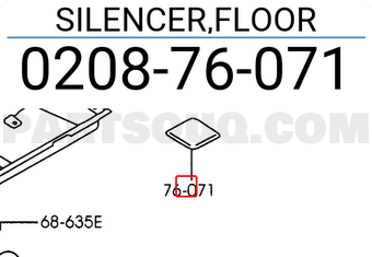 Mazda 020876071 SILENCER,FLOOR
