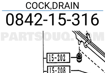 Mazda 084215316 COCK,DRAIN