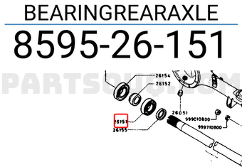 Mazda 859526151 BEARINGREARAXLE