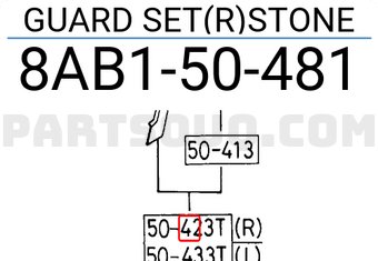 Mazda 8AB150481 GUARD SET(R)STONE
