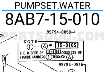 Mazda 8AB715010 PUMPSET,WATER