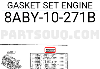 Mazda 8ABY10271B GASKET SET ENGINE