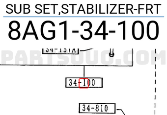 Mazda 8AG134100 SUB SET,STABILIZER-FRT