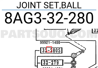 Mazda 8AG332280 JOINT SET,BALL