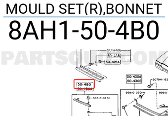 Mazda 8AH1504B0 MOULD SET(R),BONNET