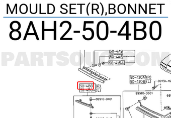 Mazda 8AH2504B0 MOULD SET(R),BONNET