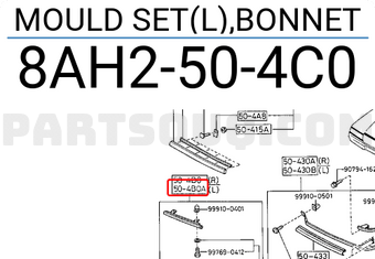Mazda 8AH2504C0 MOULD SET(L),BONNET