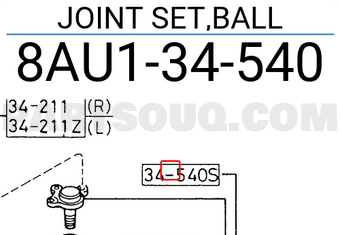 Mazda 8AU134540 JOINT SET,BALL